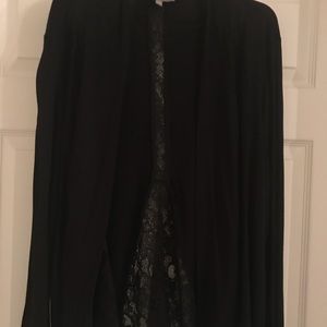 Black cover up jacket w/lace
